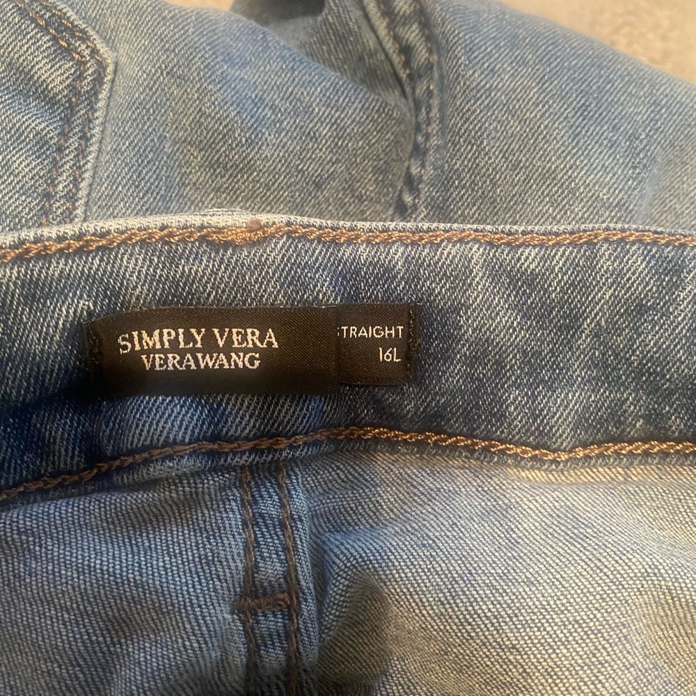 Simply Vera Vera Wang Women's Straight Jeans - Blue